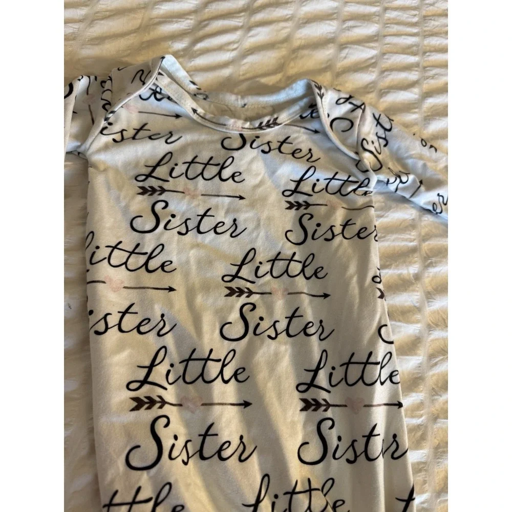 Newborn Knotted Gown Infant Soft‎ Sleeping Gowns 0-3 months Little Sister